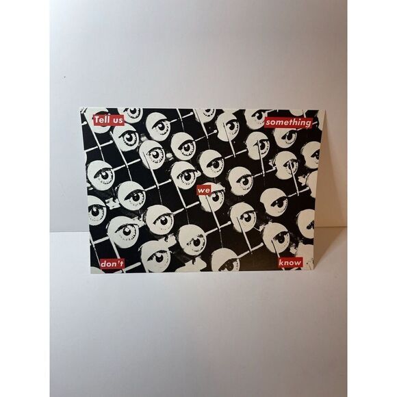 Barbara Kruger‎ Postcard Print “Tell Us Something We Don’t Know” Vintage - Picture 1 of 3
